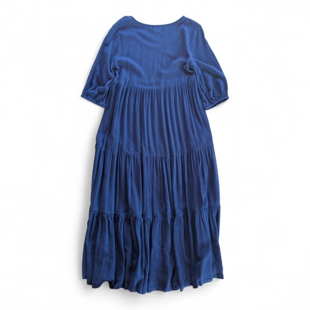 Natural‎ Life Charlotte Tiered Midi Dress Blue Sz S - Picture 4 of 5